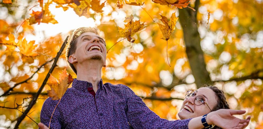 Bunter Herbst im Sonnenschein